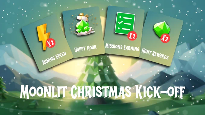 Moonlit Christmas event before SEED listing