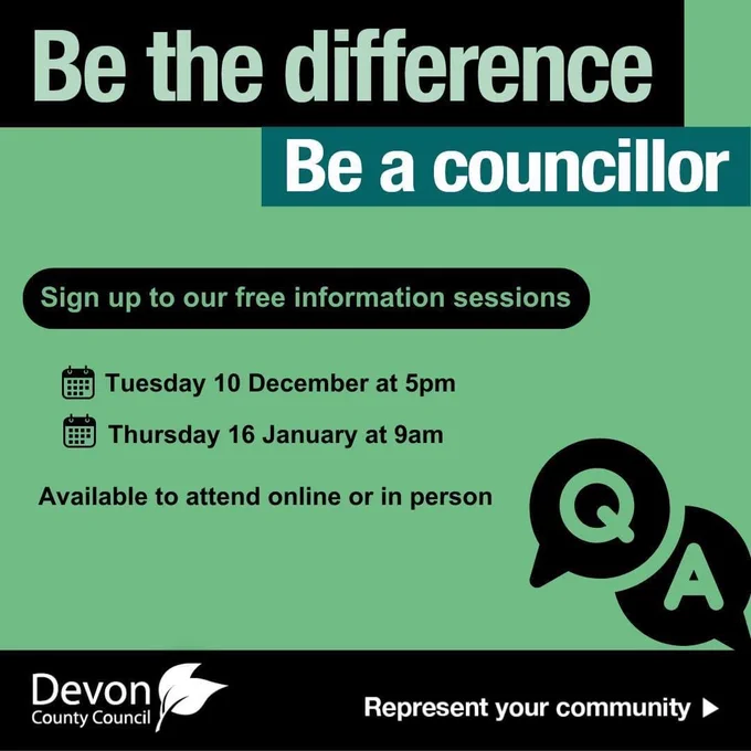 Slide showing information about the free information sessions for prospective candidates in the 2025 local elections. 