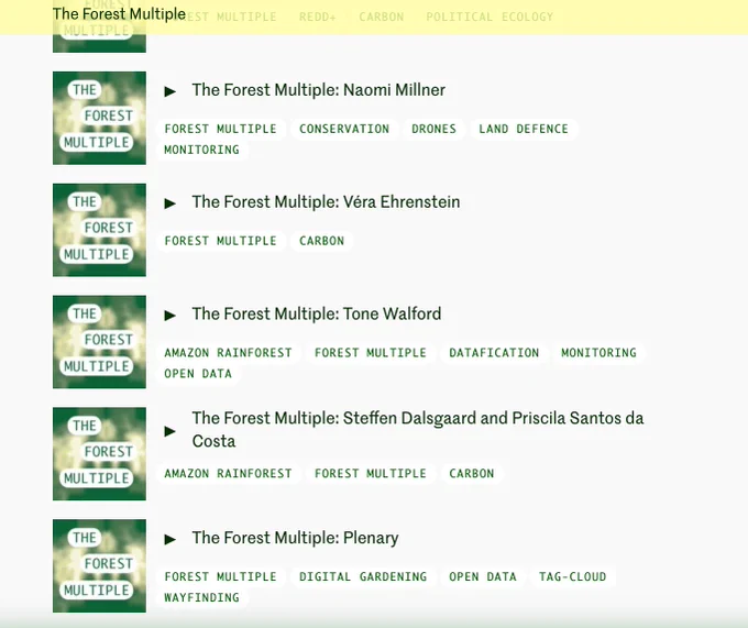 Screenshot of The Forest Multiple playlist.