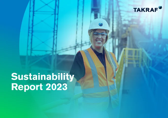 Cover of TAKRAF Group's first Sustainability Report.