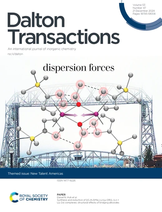 Dalton Transactions inside front cover for vol 53, issue 47.