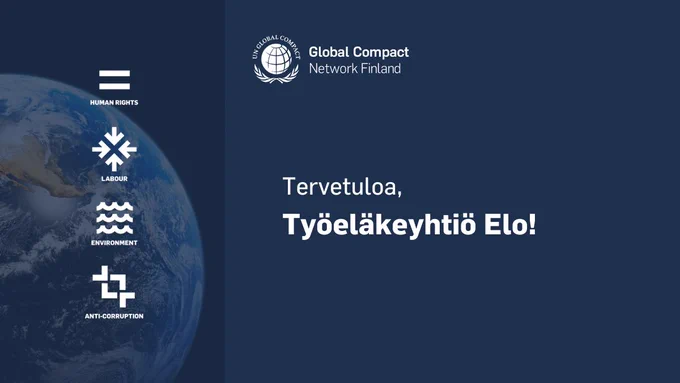 Työeläkeyhtiö Elo on sitoutunut UN Global Compactiin