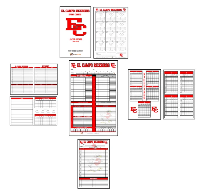 Spray Charts  Game Cards  Opponent Pitch Selection  Dugout Chart  Lineup Card