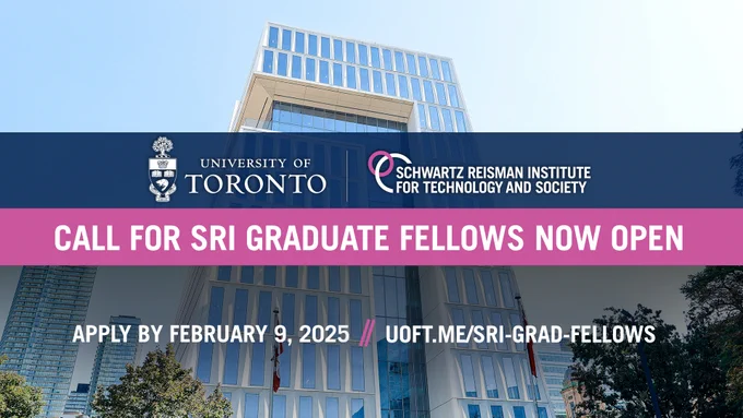 The Schwartz Reisman Institute call for graduate fellows is now open. Apply by February 9, 2025. 