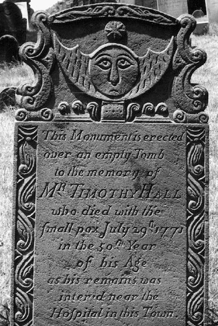 Photograph of a tombstone with an inscription