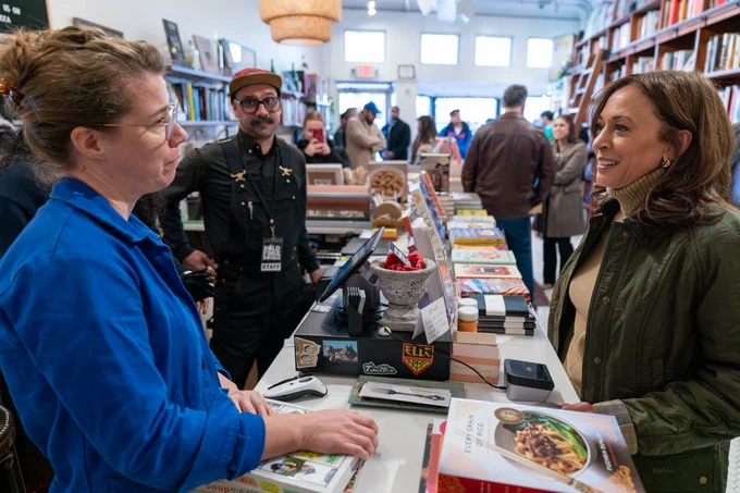 Vice President Harris visits Bold Fork Books in Washington, D.C.