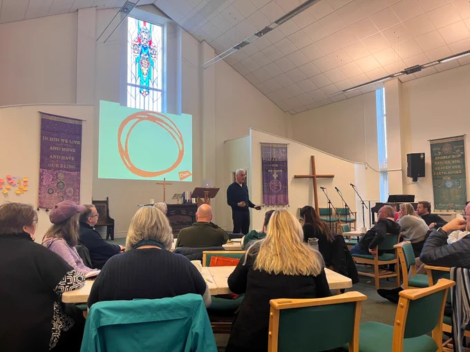 Network of Kindness members listen as Steve Chalke speak about his Manifesto for Hope 