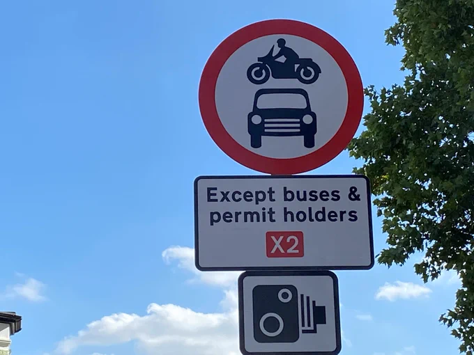 LTN exemptions sign