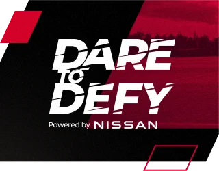 A panel that says "Dare to defy: powered by Nissan"