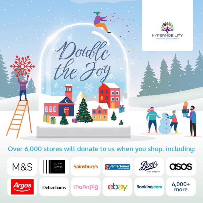 A festive scene promoting local shopping this Christmas, highlighting the joy of supporting community businesses.