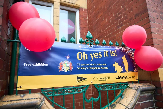 Exhibition sign outside Pontefract Museum 