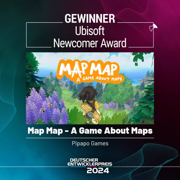 Map Map - A Game About Maps wins the Ubisoft Newcomer Award 2024