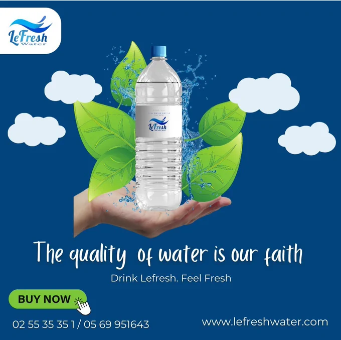 💧 Pure Water, Pure Life!  

LeFresh Mineral Water brings you the cleanest and freshest water, packed with natural minerals to keep you healthy and refreshed.  

🚚 We deliver straight to your doorstep anywhere in Abu Dhabi!  
🌟 Perfect for your home, office, or events.  

Make the switch to water you can trust. Order now and feel the difference!  

#LeFreshWater #StayHydrated #PureAndFresh #AbuDhabiWater  
