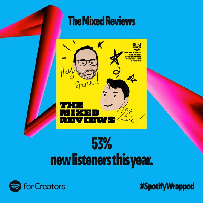 Spotify wrapped stat saying 53% were new listeners this year!