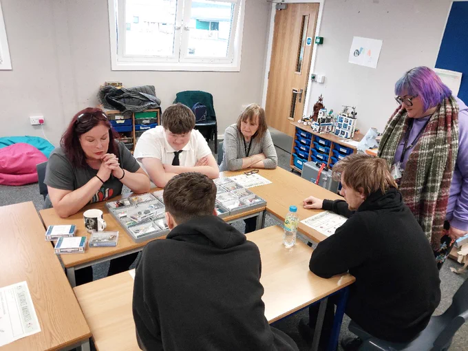 Staff from Transform working with pupils from Carrongrange