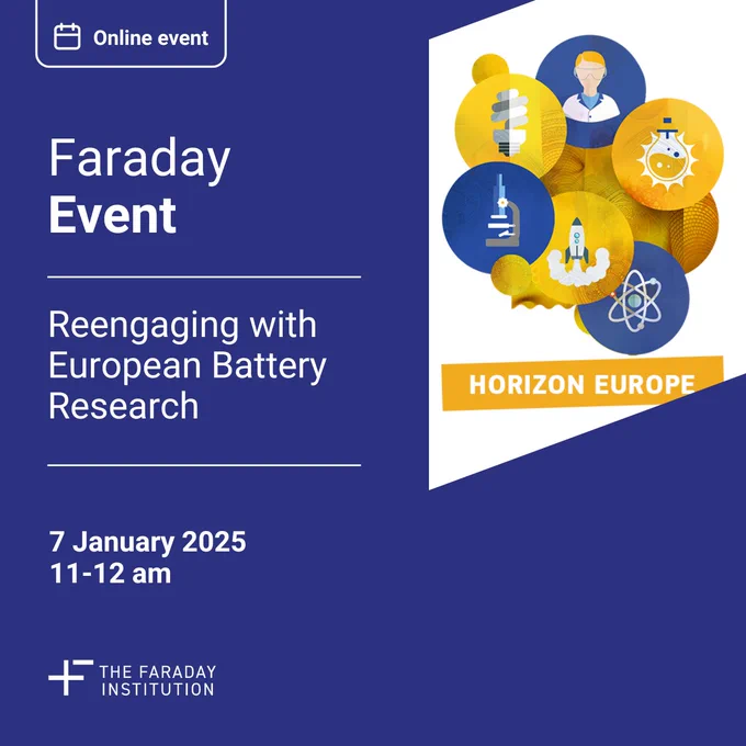 Faraday event. Reengaging with European Battery Research. 7 January, 11-12 am.