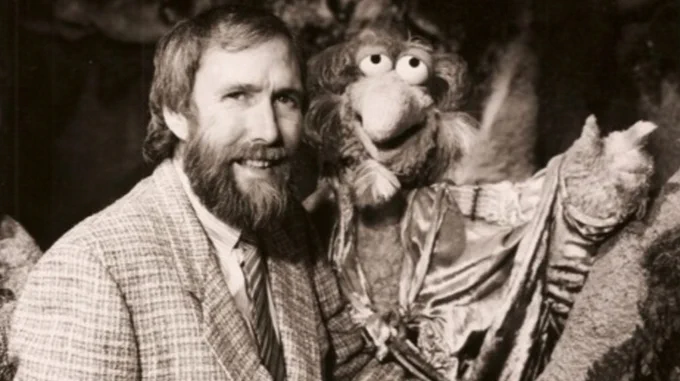 Jim Henson with one of his only two Fraggle Rock characters, Cantus the Minstrel
