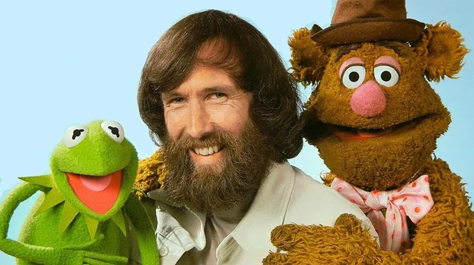 Jim Henson with Kermit the Frog and Fozzie Bear