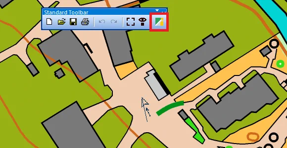 Select the Open Geoviewer icon in the toolbar, click into the drawing area and drag a direction.