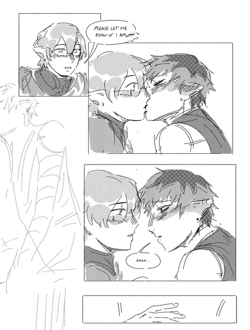[text]
Emile: Please let me know if I am—mmph
[Rori cuts off Emile with a kiss]
Rori: Emile...