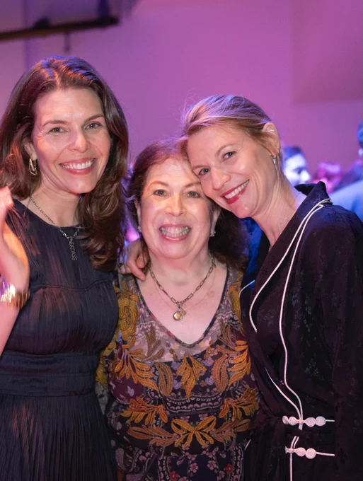 Winnie Holzman with McCarter Theatre artistic director Sarah Rasmussen and actress Claire Danes