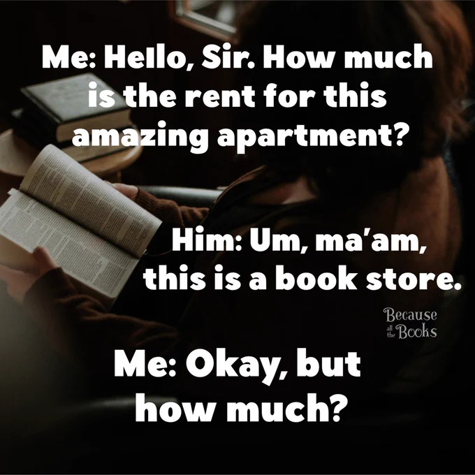 🤣 #FunFriday 🤣 Our motto: Surround yourself with what makes you happy via @BecauseMyBooks #BookMeme

