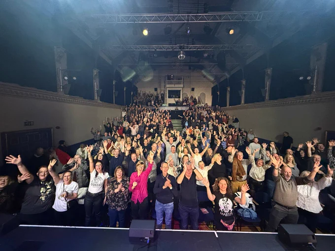 Picture of the audience at The Tamworth Assembly Rooms, Tamworth, watching Majesty Queen Tribute Band - 23rd November 2024