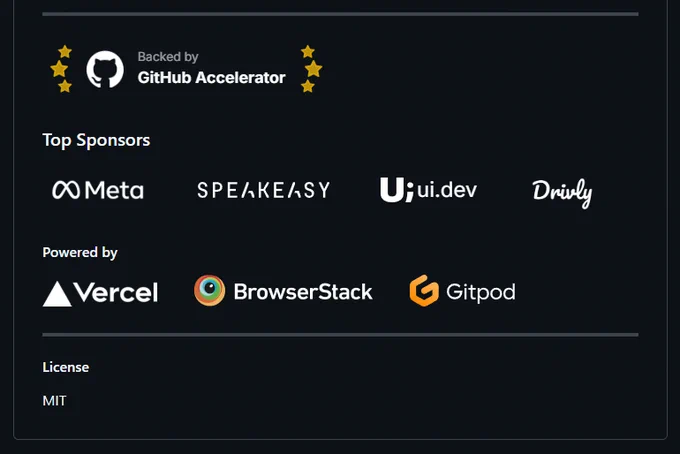 codehike readme showing top sponsors