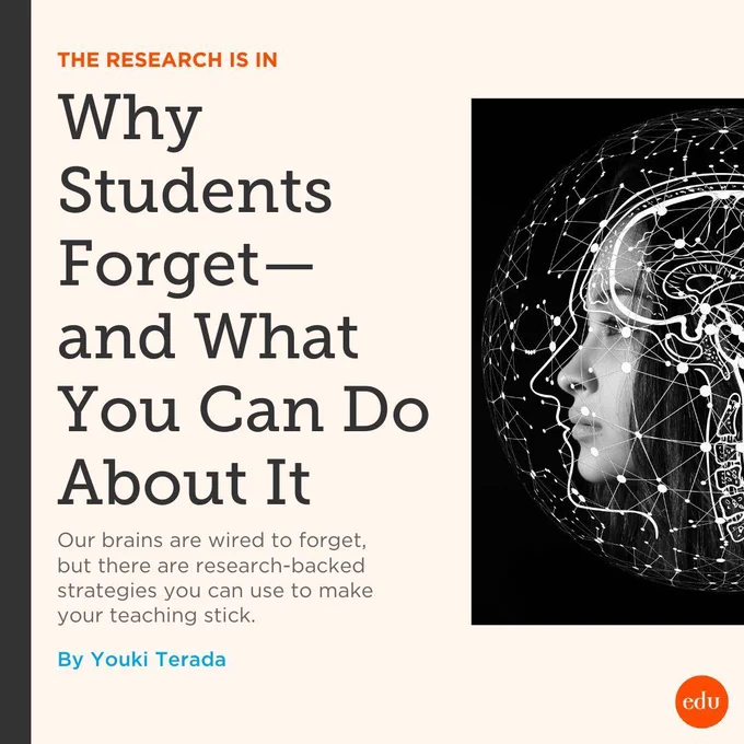 Why Students Forget—and What You Can Do About It. Our brains are wired to forget, but there are research-backed strategies you can use to make your teaching stick. By Youki Terada