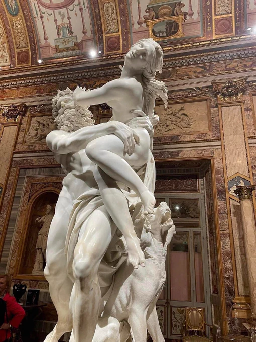 Bernini's Abduction of Posepina at the Borghese Gallery in Rome