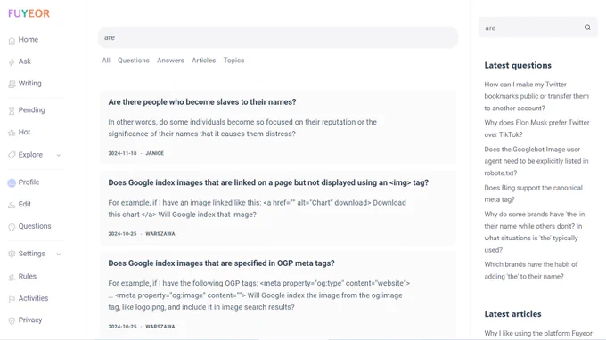 Image 1) Search page before the changes.
Image 2) Search page after the changes. The gray background of the second search result is the newly added hover effect.