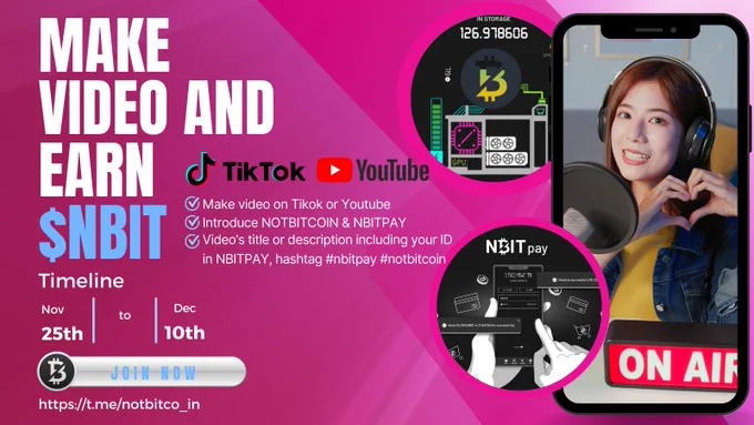 Make Videos and Earn $NBIT