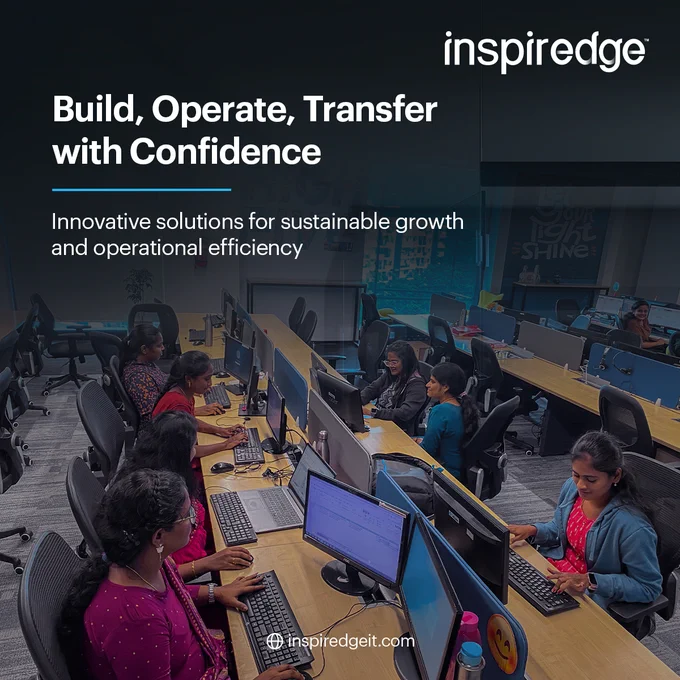 Empowering sustainable growth with Inspiredge's Build, Operate, Transfer model. From setup to handover, we ensure seamless transitions & long-term success.

Ready to scale? Explore more 👉 https://inspiredgeit.com/gcc

#BuildOperateTransfer #BusinessGrowth #OperationalExcellence