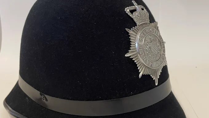 Police Helmet for the Manchester City Police.