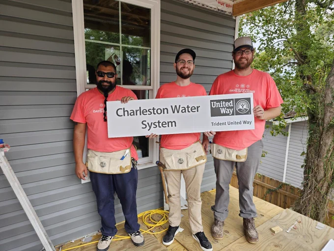 Staff volunteering for Trident United Way