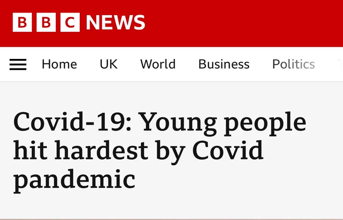 BBC: Covid-19: Young people hit hardest by Covid pandemic 2022