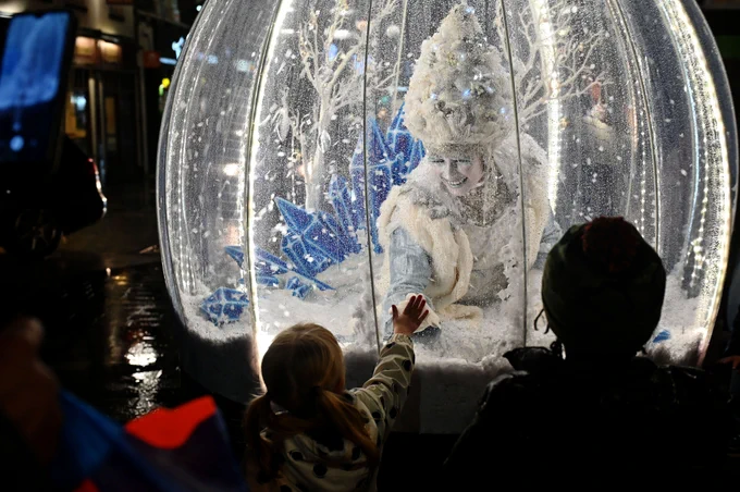 Snowglobe at Lighting up Luton