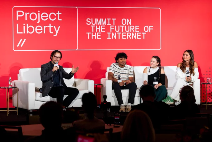 Actor Joseph Gordon-Levitt asked creators Abbie Richards, Tejas Hullur, and Lexi Hidalgo about The People’s Bid for TikTok. 
