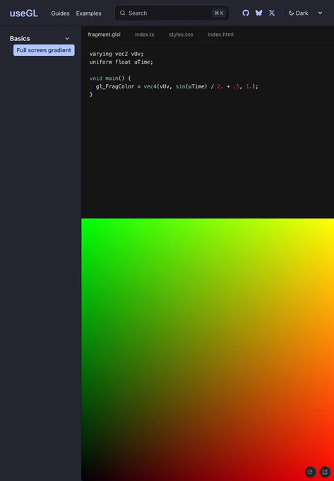 example setup on portrait iPad