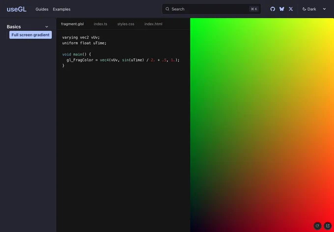 example setup on landscape iPad