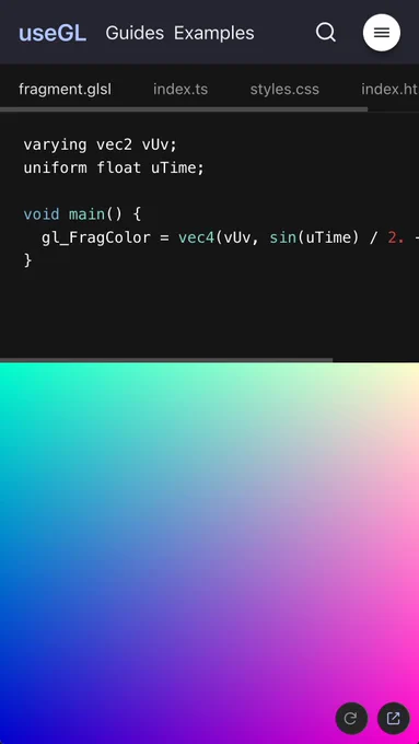example setup on portrait phone