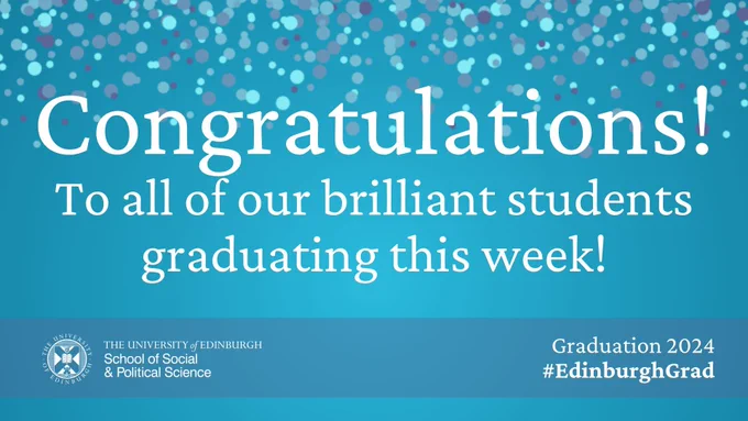 Text reads: Congratulations! To all of our brilliant students graduating this week!
