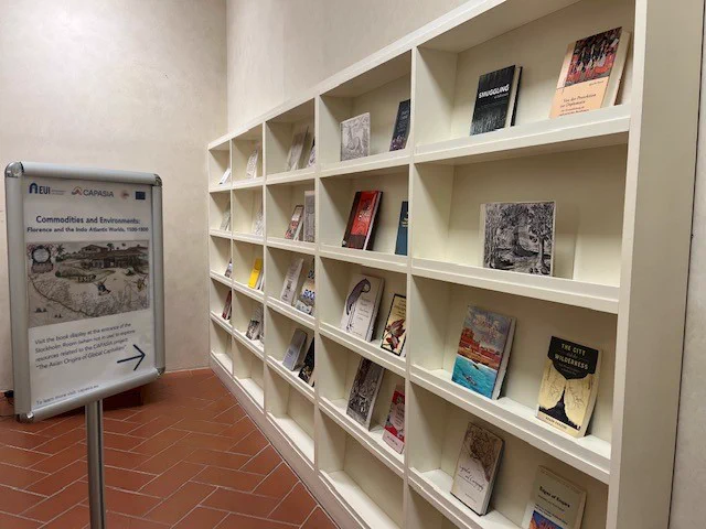 Book display at the EUI Library. 