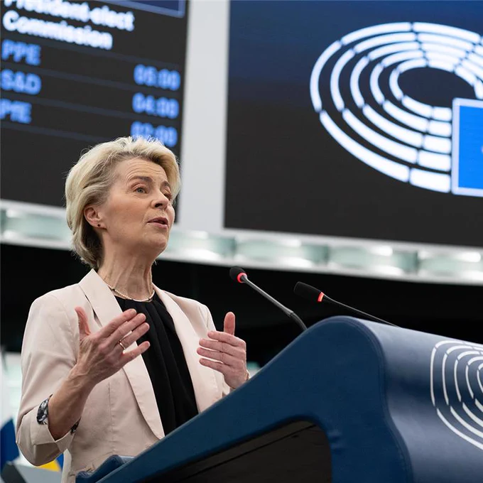 Ursula von der Leyen at the European Parliament