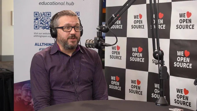 Craig McLuckie at the We Love Open Source interview area at All Things Open 2024.