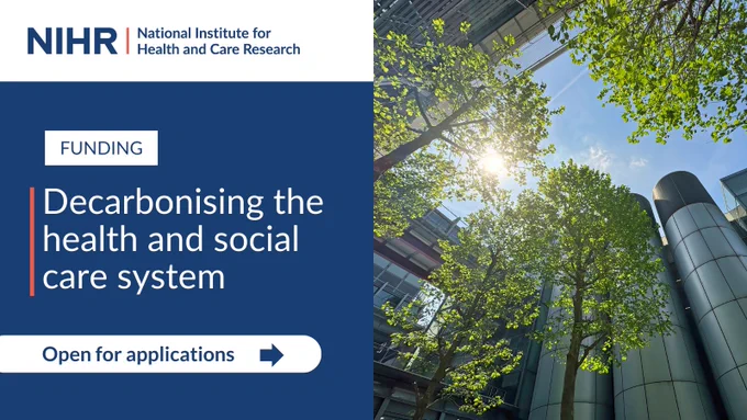 Funding: Decarbonising the health and social care system. Open for applications