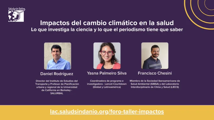 Taller virtual | Impactos del cambio climático en la salud: lo que investiga la ciencia y lo que el periodismo tiene que saber