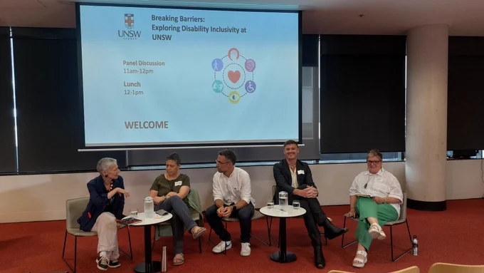 The panel Breaking Barriers: Exploring Disability Inclusivity at UNSW