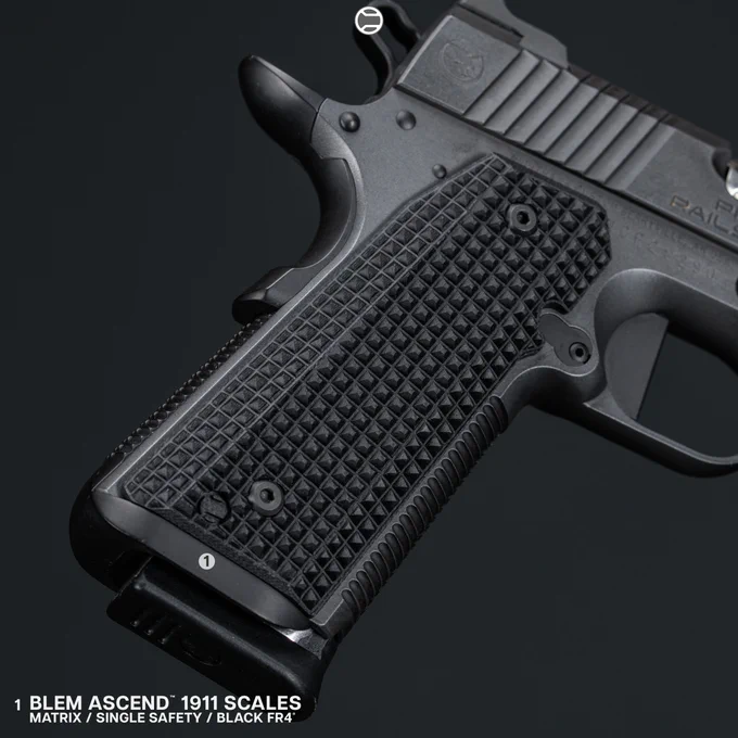 RailScales Ascend 1911 Honeycomb Scales, Matrix Ascend Scales | SIG Sauer 1911 TacOps 45, Steiner DBAL-PL, AAC Ti-Rant 45S, SKD Tactical PIG Gloves, Nighthawk Custom Agent 2.