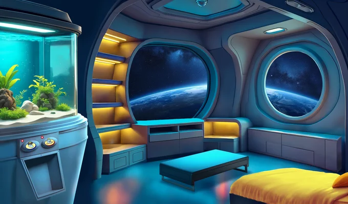 The Mackerel Packs Runes Rocket Room. Base Design Concept V1 with no Runes displayed. 